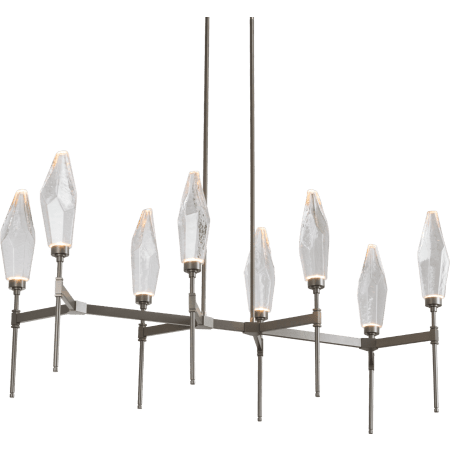 Chilled Clear Glass with Metallic Beige Silver Finish